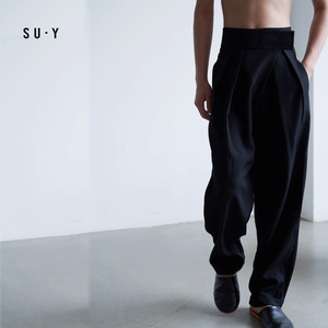 Taille haute jambe droite en trois dimensions mode pantalon radis jambe large design sens du pantalon <span class=keywords><strong>Harun</strong></span> - Product Image 3