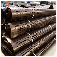Planche de drainage en HDPE brun alvéolé, durable et populaire, pour drainage souterrain, avec prix d'usine