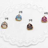 FMSCM-7 Breloques en émail chien saucisse de dessin animé mignon, pendentifs multi-ours colorés et adorables à l'effet goutte d'huile, accessoire de bijouterie DIY et décoration de sac