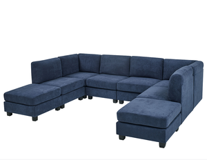 Canapé modulaire sectionnel moderne rembourré en polyester, ensemble de canapé-lit écologique et durable pour salon, idéal pour appartement et hôtel - Product Image 1