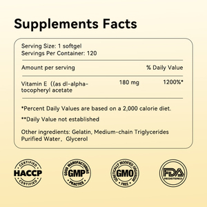 OEM/ODM/OBM Dismok Organische Feuchtigkeitsspendende Vitamin-E-Softgel-Kapseln Antioxidans Immununterstützung Vorteile für Erwachsene Individuell Anpassbar - Product Image 6