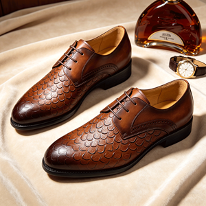 Chaussures habillées Oxford classiques pour hommes, chaussures Derby formelles pour mariage, fête et bureau, chaussures habillées élégantes pour hommes - Product Image 3