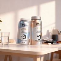 Bouteille en aluminium pour capsules de compléments alimentaires, récipient en métal, pot en aluminium de qualité alimentaire à double paroi
