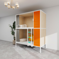 Lit capsule moderne pour adultes, cadre en métal, lits superposés doubles pour dortoirs et auberges de jeunesse