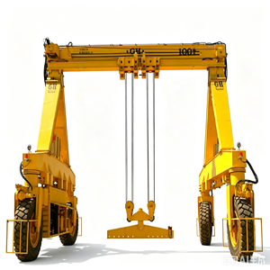 Grue à <span class=keywords><strong>portique</strong></span> sur pneus <span class=keywords><strong>avec</strong></span> direction à 90 degrés et commande PLC, utilisée pour l'usine de production de maisons préfabriquées en béton - Product Image 3