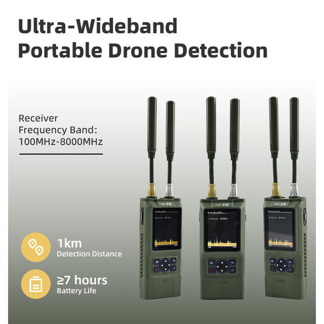 100-8000MHz Video Capture Handheld Broadband Anti-Drone UAV & Drone Detector Ultra-Wideband Durable