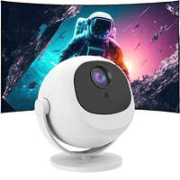 Mini projecteur 190ANSI K8 HD 720P 2.4/5GHz WIFI6 Smart Android 11.0 30000 heures LED Mise au point électrique Projecteur de cinéma maison portable