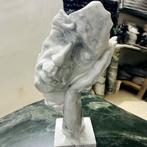 Statues de haute qualité décoration de la maison Sculpture tête humaine en marbre conçue sur mesure arts de Sculpture en marbre pour la collection de décoration intérieure - Product Image 4