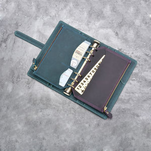 Nuovo Multifunzione a fogli mobili In Pelle A Mano Libro Mastro Taccuino di Viaggio Della Chiusura Lampo Retrò A5 Blocchetto Per Appunti del Diario - Product Image 5