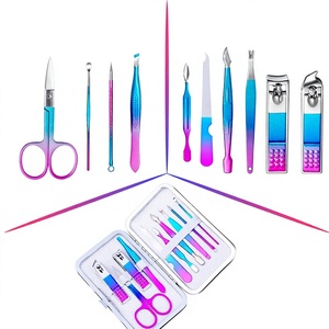 5 in 1 Stainless Steel Professional Nail <b>Kit</b> <b>Manicure</b> Tools Set with Clippers Tweezers Scissors Customizable Options for Adults - Product Image 3