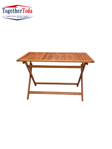 Meubles d'extérieur pliables, table d'extérieur en bois pliable, table de patio portable, bureau et chaises de jardin stables pour le loisir - Product Image 2