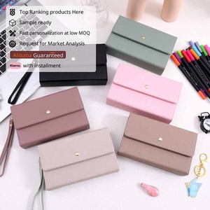 Yihe meilleure vente 8 couleurs A6 expansion portefeuille en cuir de <span class=keywords><strong>litchi</strong></span> souple HB-3782 disque lié autocollants enveloppe de trésorerie disponible Zhejiang - Product Image 1