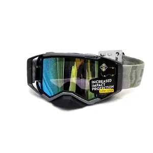 Motos Sonnenbrille von Motocross Dirt-Bike Motorrad ATV Sonnenbrille Außen brille Passend für Helm Augenschutz mit Box