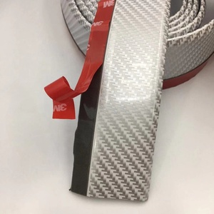2.5m Auto In Fibra di Carbonio Posteriore In Gomma Universale Spoiler Fasce Laterali Del Pannello Esterno Anteriore Della Protezione Lip Bumper di Protezione per Qualsiasi Auto - Product Image 2