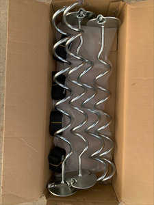 Kit de anclajes de tierra en espiral de 14 pulgadas Anclajes de tierra de alta resistencia con barra de cuervo Paquete de <span class=keywords><strong>4</strong></span> Kit de anclaje de cobertizo de anillo plegable - Product Image 5