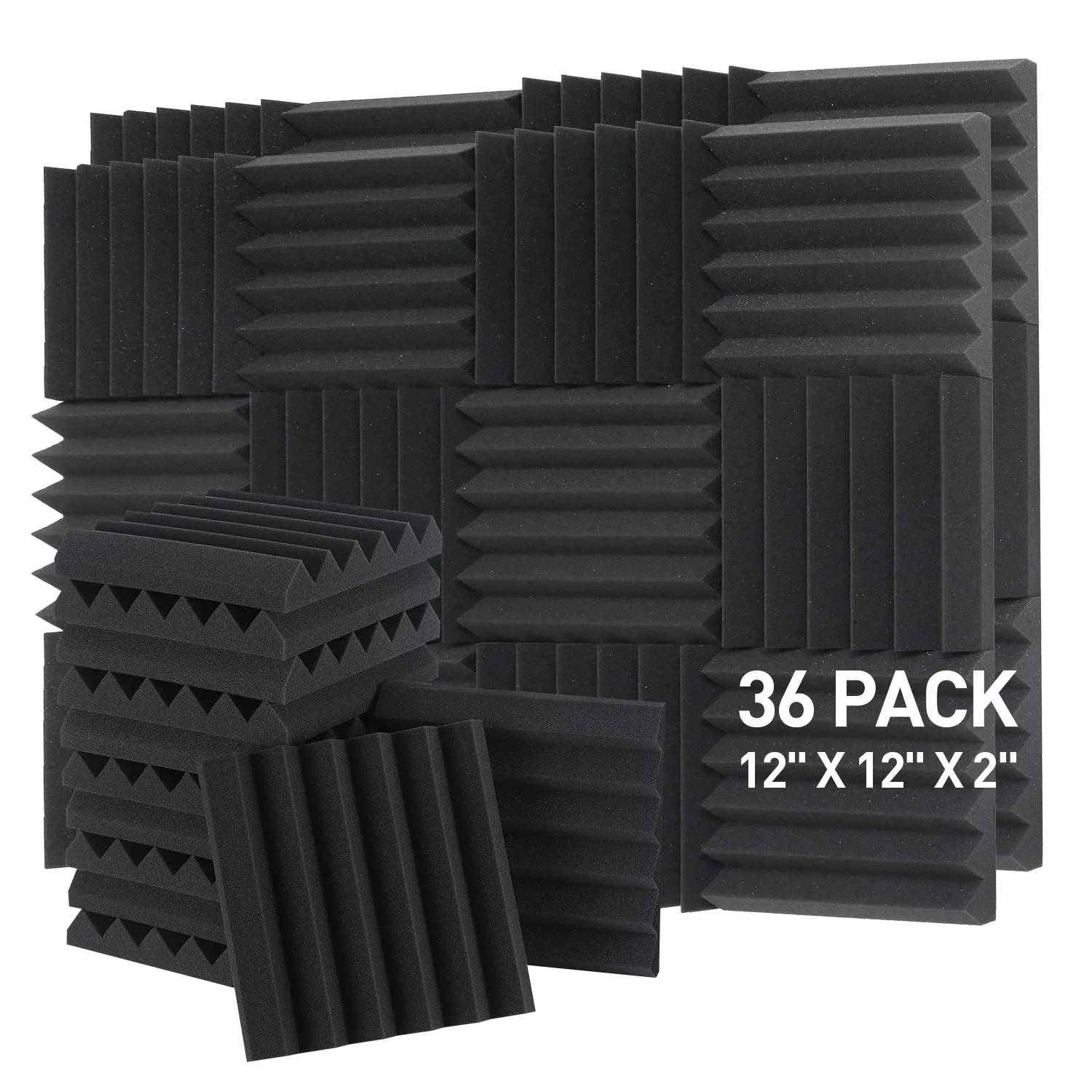 Wedges Acoustic Foam Panels Sound Proofing Padding for Walls and Ceiling High Density Foam Studio Foam