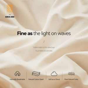 Housse <span class=keywords><strong>de</strong></span> couette en coton brut 100 % naturel pour la vente en gros, certifiée OEKO-TEX, motif satiné, toutes saisons, style hôtel 5 étoiles, tissée - Product Image 4