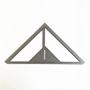 Règle triangulaire multifonctionnelle en acier inoxydable, nouveau type, outil de mesure rapide et facile pour les poseurs de carrelage de sol, carreaux à motifs - Product Image 5