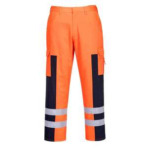 PORTWEST - S919ONRL <b>Hi</b>-<b>vis</b> Ballistic <b>orange</b>/blue navy trouser - EAN 5036108355822 <b>HI</b>-<b>VIS</b> WORKWEAR - Product Image 1