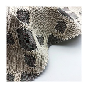 Nuevas TENDENCIAS DE RECORTE Y tallado de lurex cuadrado de punto <span class=keywords><strong>CVC</strong></span> hilo metálico teñido de tela de rizo jacquard gris y blanco para sudaderas con capucha - Product Image 5