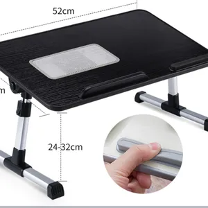 Folding Multi-Angle Điều Chỉnh Có Thể Gập Lại Xách Tay Gỗ Mdf Nhà Văn Phòng Giường Máy Tính Xách Tay Lap Tray Bàn Bàn Với Fan Hâm Mộ