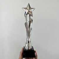 Trophées Étoiles Personnalisés en Or, Argent, Cuivre – Plaque Étoile en Cristal Vierge Personnalisable – MH-NJ00843
