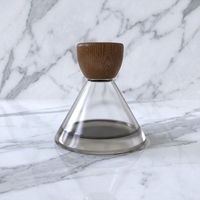 Bouteille de parfum en verre en forme de pyramide inversée, vente en gros d'usine - Flacon portable pour cosmétiques, recharges de parfum et huiles essentielles