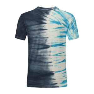 T-shirt elegante in <span class=keywords><strong>lana</strong></span> Merino da <span class=keywords><strong>uomo</strong></span> con inchiostro blu Tie-dye - Product Image 2