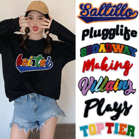 Vente en gros de patchs en chenille patchs colorés brodés en chenille pour vêtements patchs brodés de haute qualité avec logo personnalisé