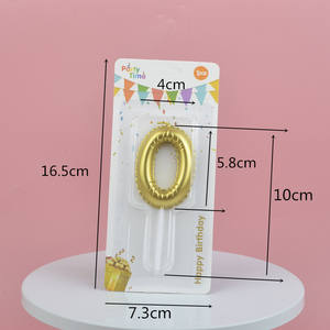 เทียนพาราฟินรูปทรงเสา ไร้ควัน ปลอดสารพิษ ทำด้วยมือ สำหรับวันเกิดและคริสต์มาส ดีไซน์ไล่เฉดสี - Product Image 2