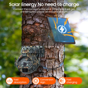 Sectec Kamera <span class=keywords><strong>CCTV</strong></span> bertenaga kartu Sim 4G Lte kamuflase 3MP, kamera jaringan tenaga surya berburu jejak PTZ luar ruangan penglihatan malam - Product Image 2