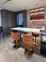 Tabouret de bar XY de luxe personnalisé, élégant et moderne, avec dossier et base en acier inoxydable, pour la maison, l'hôtel, le café, le magasin