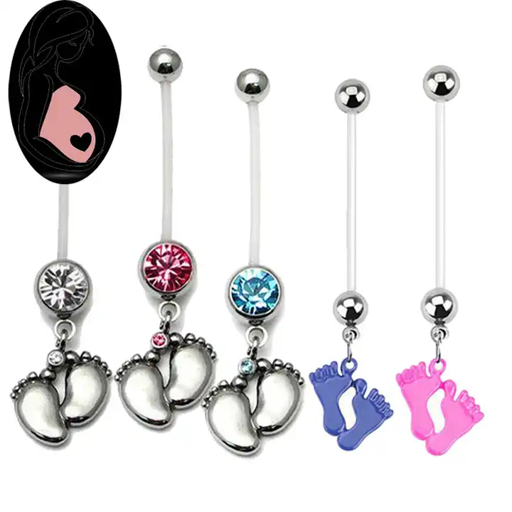 Maternity Belly Button Rings Set