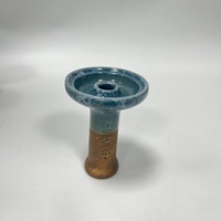 Tête de chicha portable en céramique avec rainures pour support de charbon et utilisation de papier d'aluminium, emballage en boîte