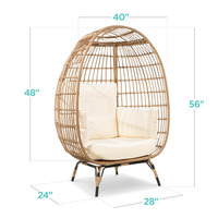 Ventes Flash : Fauteuil de Salon Extérieur en Rotin en Forme d'Œuf pour Jardins et Hôtels (Vente en Gros)