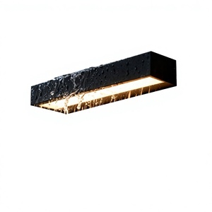 Applique murale LED moderne étanche en bande longue pour extérieur IP65 12W 18W 30W en aluminium et verre trempé CRI 90 2700K Blanc chaud doux 30000 - Product Image 3