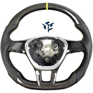 Volant en fibre de carbone pour Volkswagen VW <span class=keywords><strong>Golf</strong></span> MK7 7.5 GTI GTD <span class=keywords><strong>GTE</strong></span> R 2013-2020 Volant Polo GTI Tiguan Passat DSG - Product Image 5