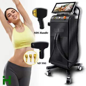 Picoseconde 2024 indolore glace froide Diode permanente 808 épilation Laser tatouage beauté Machine QSwitch Nd YAG Micro peau de carbone