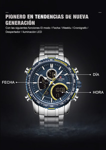 Fabricante de relojes <span class=keywords><strong>NAVIFORCE</strong></span> <span class=keywords><strong>9182</strong></span> Relojes digitales Relojes de lujo a prueba de agua para hombres con esfera multifunción Relojes originales - Product Image 4