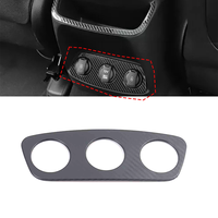 Décoration de voiture en fibre de carbone en acier inoxydable OEM pour Hyundai Santa Fe boîte de rangement arrière cercle lumineux couvercle décoratif USB
