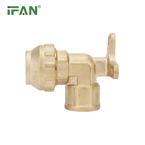 IFAN Hot Bán tùy chỉnh Brass nén phù hợp 20-63 mét 1/2 "-2" Ổ cắm khuỷu tay Adapter PE Brass phụ kiện - Product Image 2