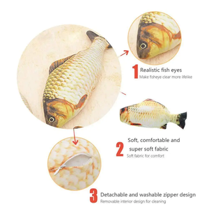 Interactive Flopping Fish <strong>Catnip</strong> Toy Christmas Wiggle Motion <strong>Kitten</strong> Toy Sustainable Cat Toy - Product Image 4