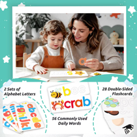 Juego de emparejar letras, juego de emparejar letras con tarjetas de papel para niños de 3 a 8 años, juguete educativo Montessori, no tóxico