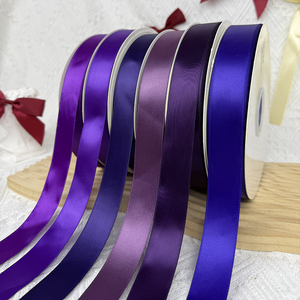 Nastro di Seta Satinato Floreale di Lusso 2,5 CM, Ecologico, per Decorazioni di San Valentino, Confezioni Regalo, Fai-da-Te, 100 Iarde - Product Image 2