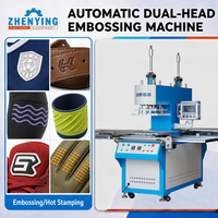 Machine automatique haute fréquence à double tête pour le gaufrage 3D en silicone sur cuir et vêtements – Embossage thermique en silicone