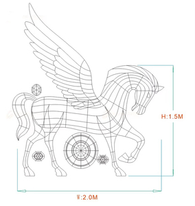 Kỳ nghỉ Led Ngoài Trời giáng sinh <span class=keywords><strong>Motif</strong></span> 3D trắng Acrylic thắp sáng ngựa động vật hình điêu khắc <span class=keywords><strong>Motif</strong></span> đường phố trung tâm trang trí - Product Image 4