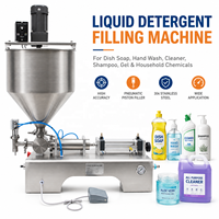 Machine de remplissage de beurre de cacahuètes avec trémie mélangeuse et doseur à piston pneumatique pour pâtes de noix, tahini, pâte à tartiner au chocolat, confiture et miel