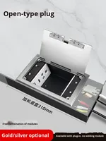 Enchufe de descarga Universal de cobre a prueba de agua para UE/Reino Unido, diseño empotrado, enchufe de suelo de elevación, Cable de caja de suelo de Metal 16A 110-250V IP20