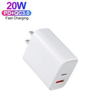 Adaptateur secteur USB-C 20W à charge rapide PD certifié CE GS TUV, chargeur USB Type C 20W pour iPhone 16 17 Pro Max (vente en gros)