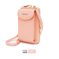 Tas Selempang Wanita Mini Bahan Kulit PU, Tempat Ponsel, Dompet Kartu, Tas Clutch Crossbody untuk Wanita